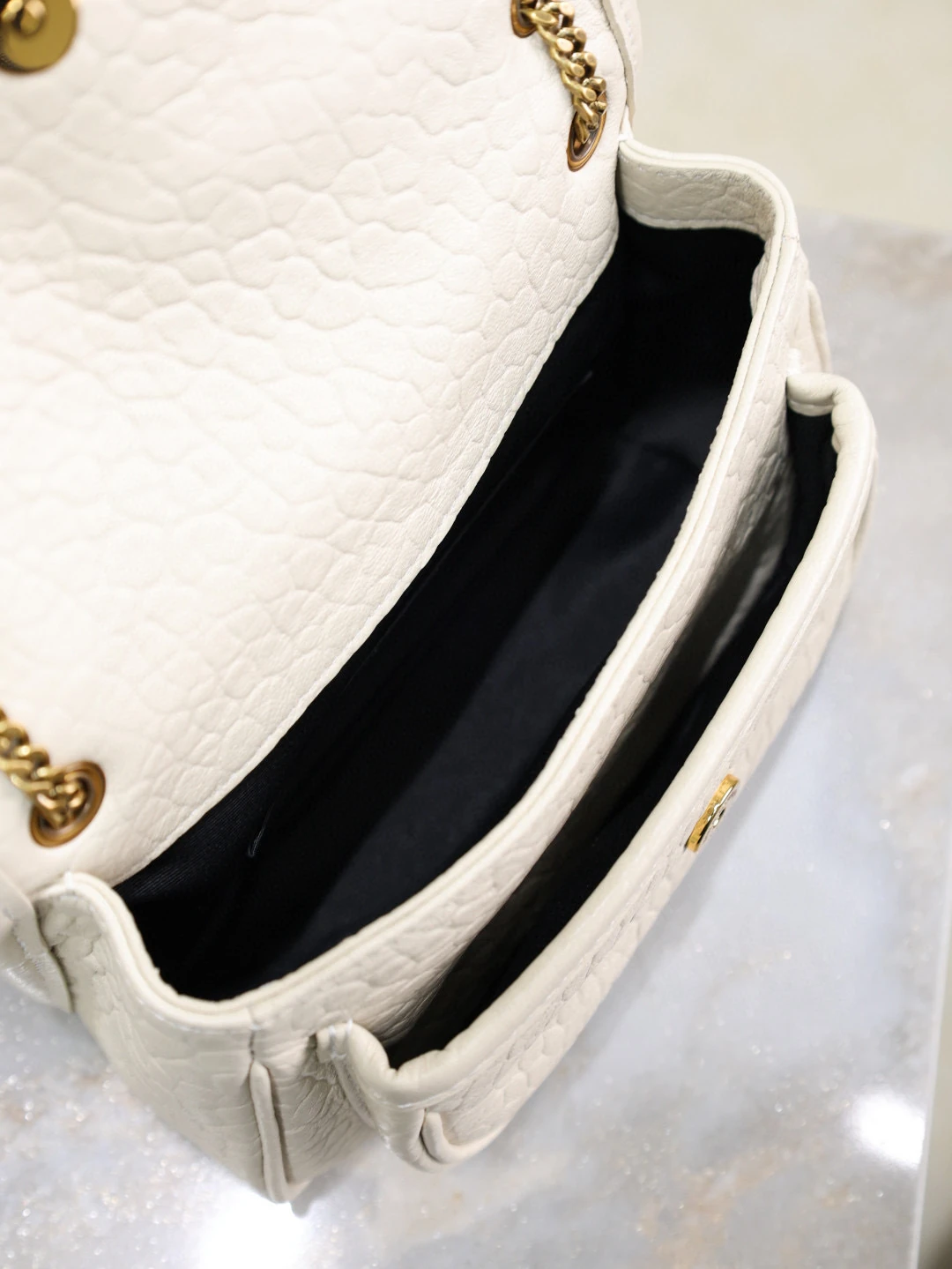Saint Laurent White Niki Lambskin Crossbody Bag product photo from LabelPicks
