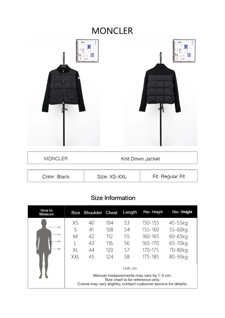 Moncler Black Knit-Sleeve Down Jacket product photo from LabelPicks
