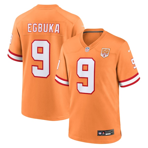 Emeka Egbuka  Tampa Bay Buccaneers Nike 50th Season Game Jersey - Creamsicle/White/Red