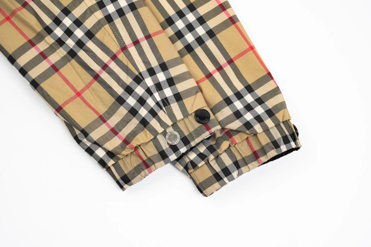 Burberry Beige Check Reversible Hooded Zip Jacket product photo from LabelPicks