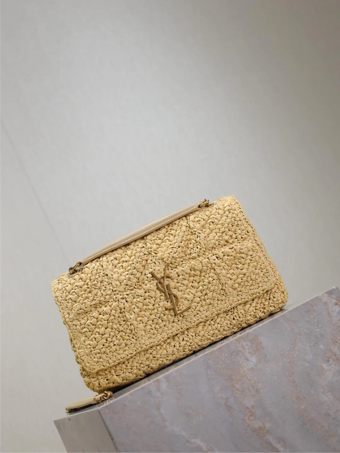 Saint Laurent Straw Woven Jamie Shoulder Bag product photo from LabelPicks