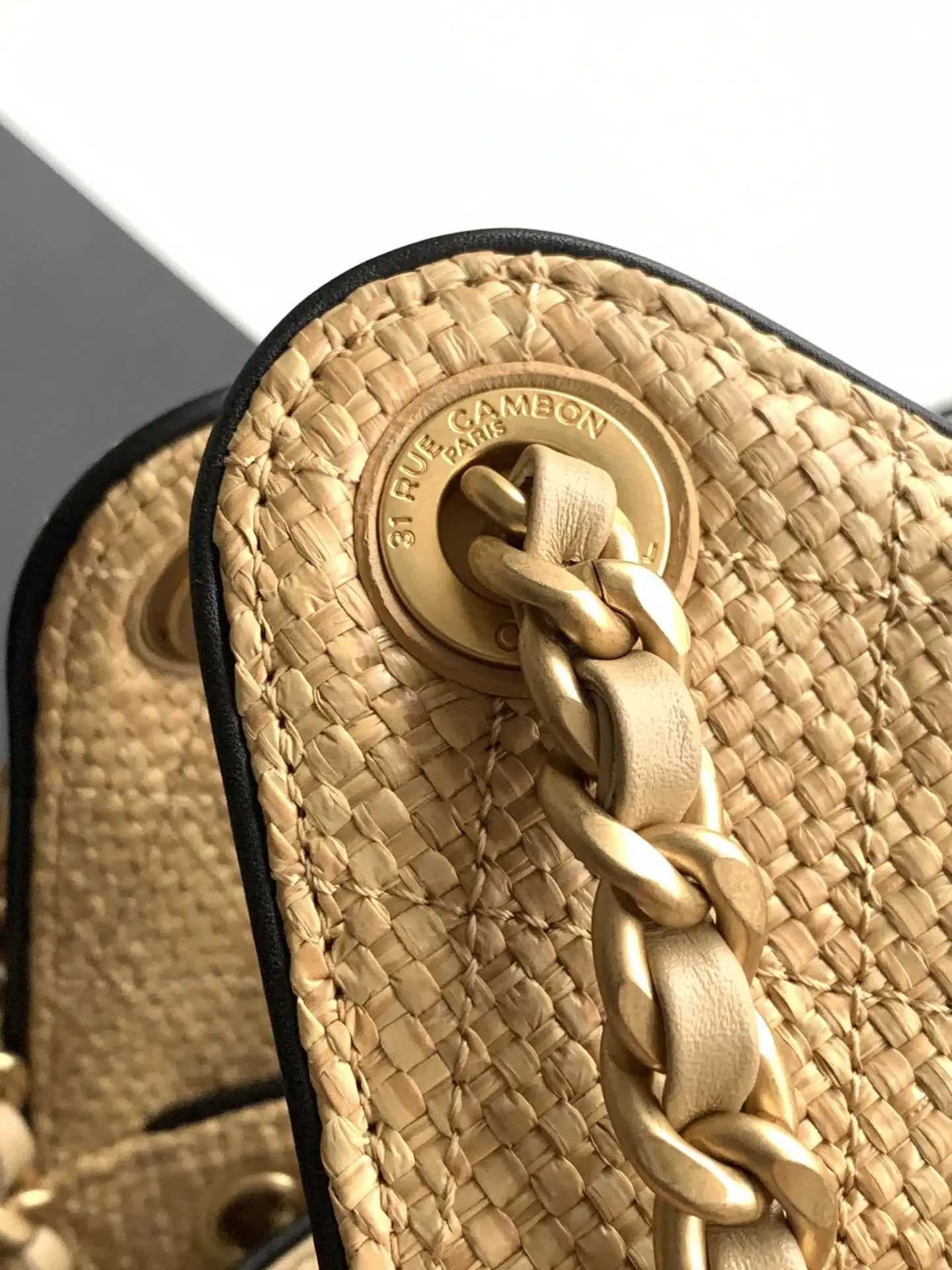 Chanel Black Straw Woven Bucket Bag product photo from LabelPicks