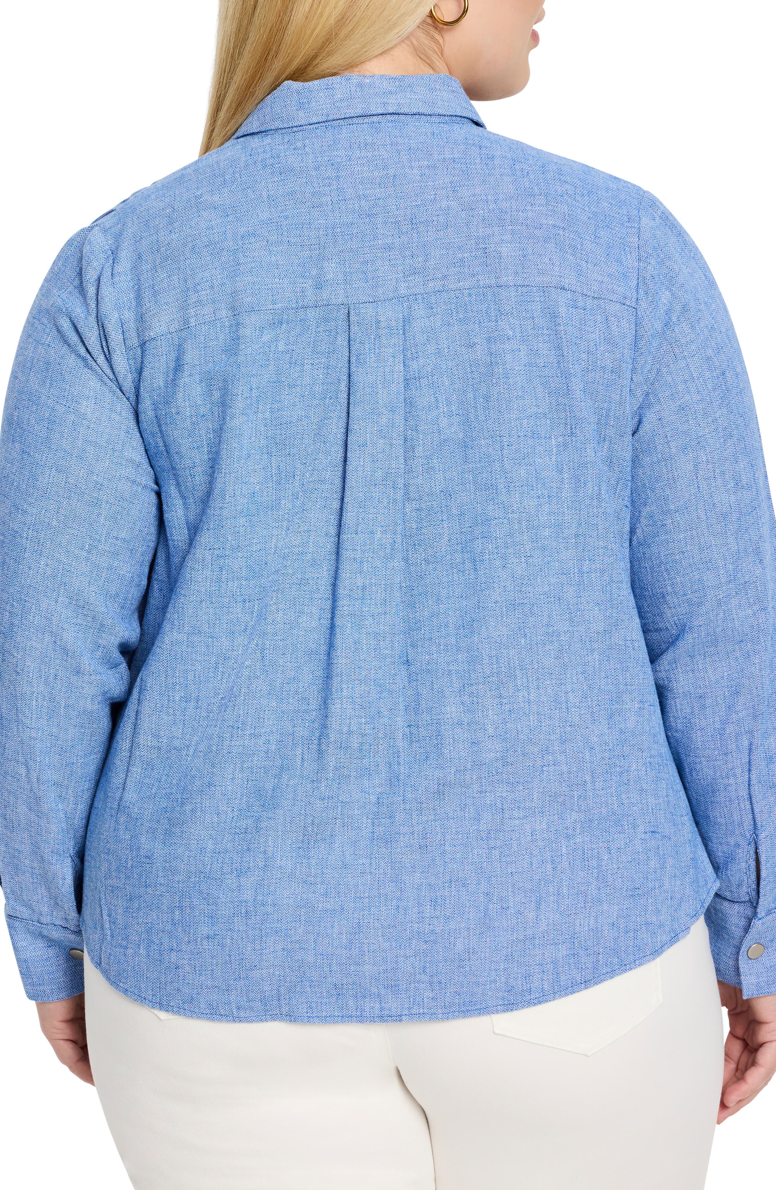 NIC+ZOE All Around Cotton & Linen Blend Shirt Jacket