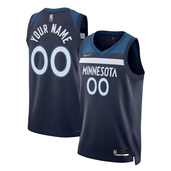 Minnesota Timberwolves Nike 2021/22 Diamond Swingman Custom Jersey - Icon Edition - Navy