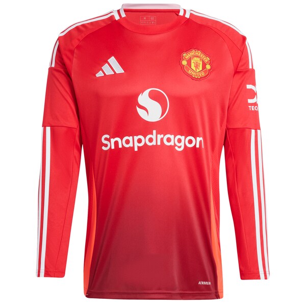 Manchester United adidas 2024/25 Home Long Sleeve Replica Jersey - Red