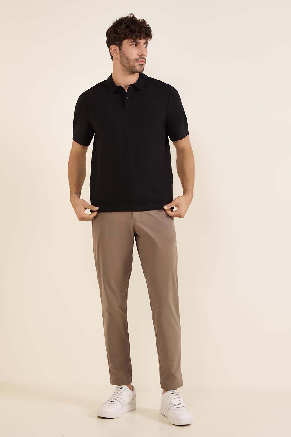 LULULEMON New Venture Short-Sleeve Knit Polo Shirt