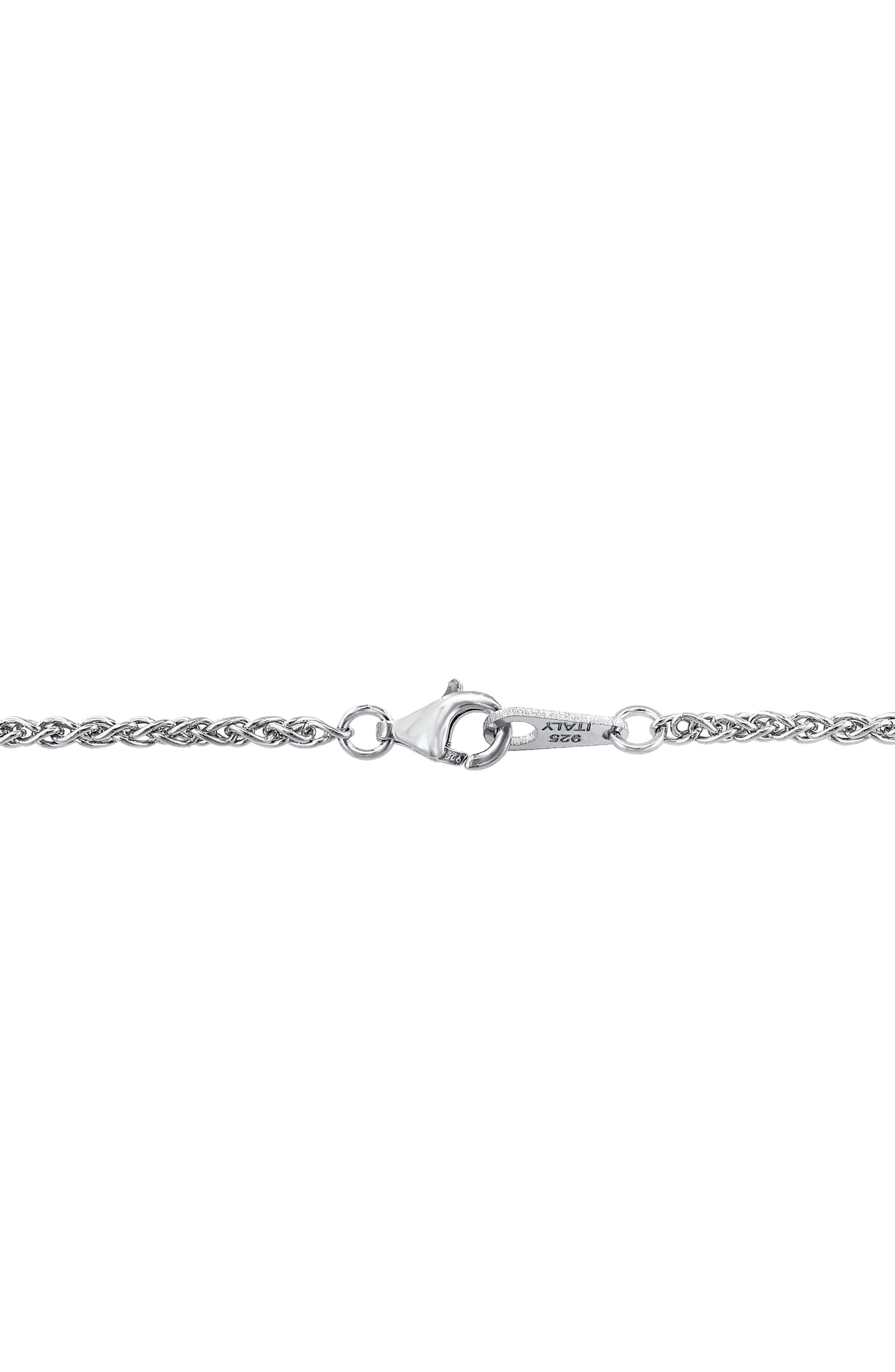 EFFY Sterling Silver Diamond Open Teardrop Pendant Necklace