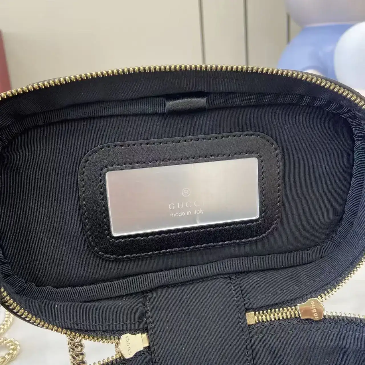 Gucci Black Marmont GG Supreme Canvas Top Handle Bag product photo from LabelPicks