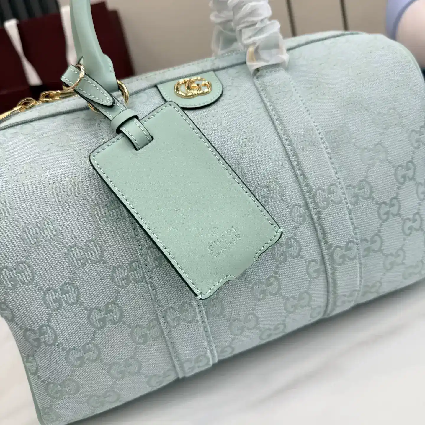 Gucci Blue Ophidia GG Supreme Canvas Top Handle Bag product photo from LabelPicks