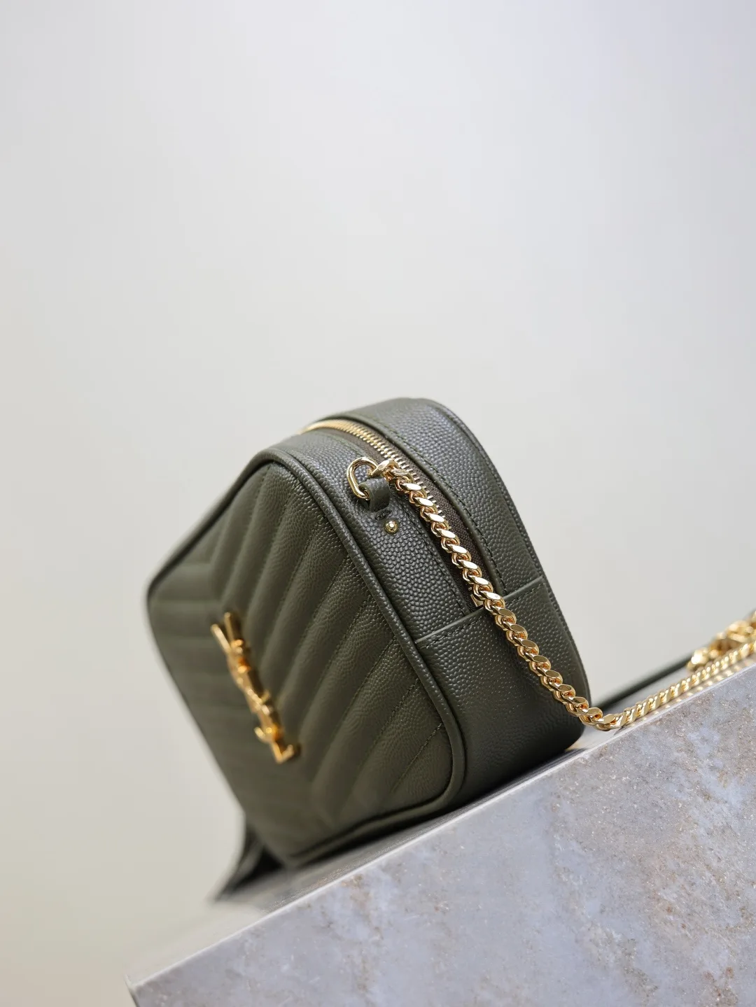 Saint Laurent Green Calfskin Shoulder Bag product photo from LabelPicks