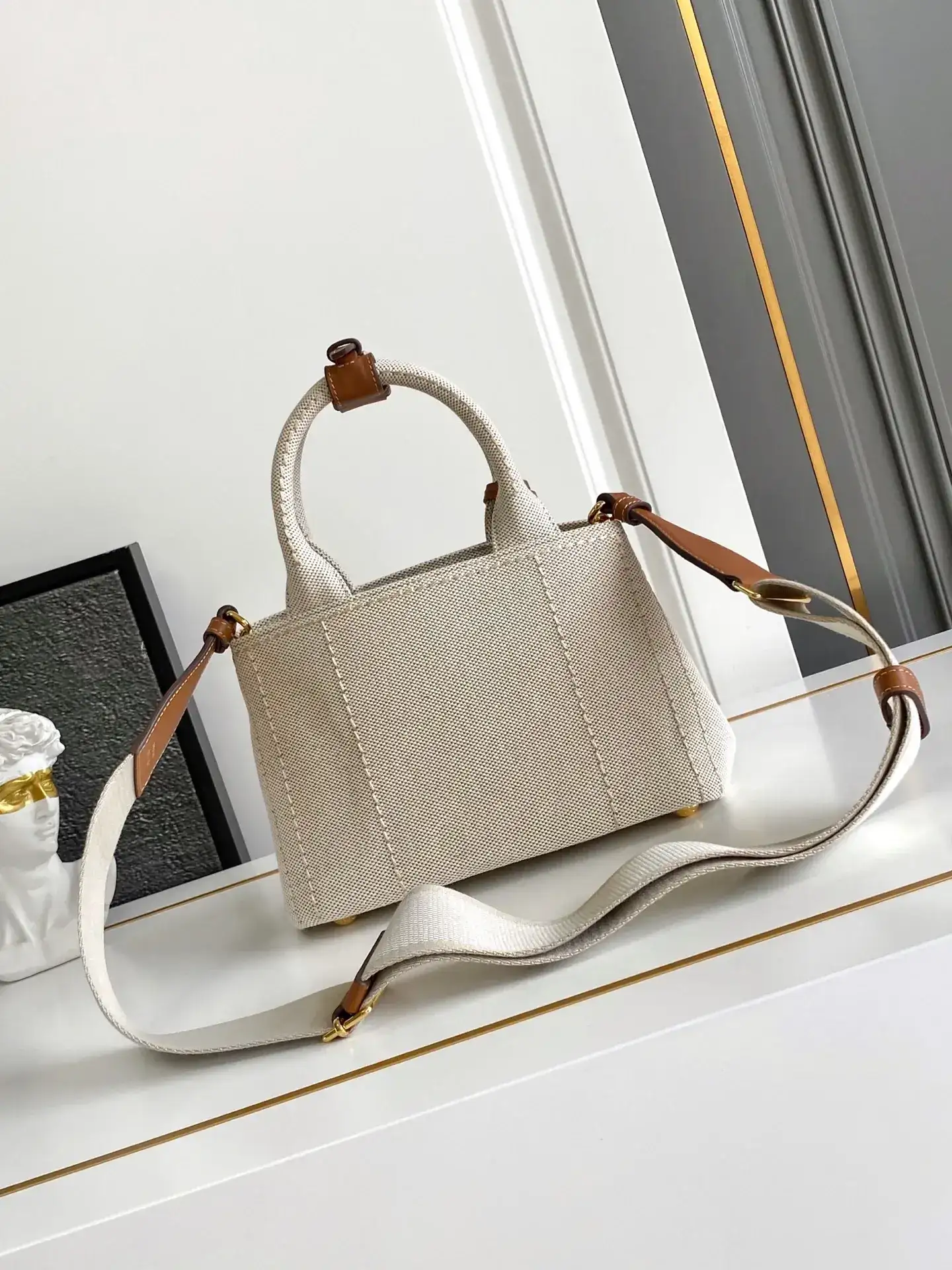 Prada Canvas and Leather Tote Bag product photo from LabelPicks