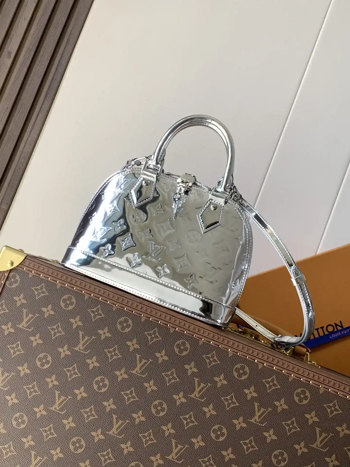 Louis Vuitton Silver Alma Monogram Canvas Top Handle Bag product photo from LabelPicks