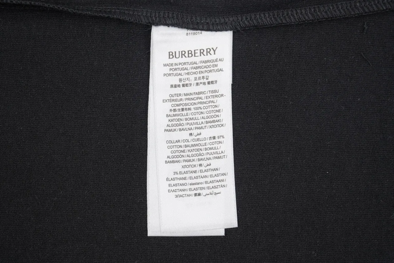 Burberry Black Equestrian Knight Check Print Cotton T-Shirt product photo from LabelPicks