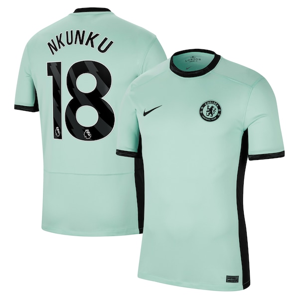 Christopher Nkunku Chelsea Nike 2023/24 Third Stadium Replica Player Jersey - Mint/Blue/Navy
