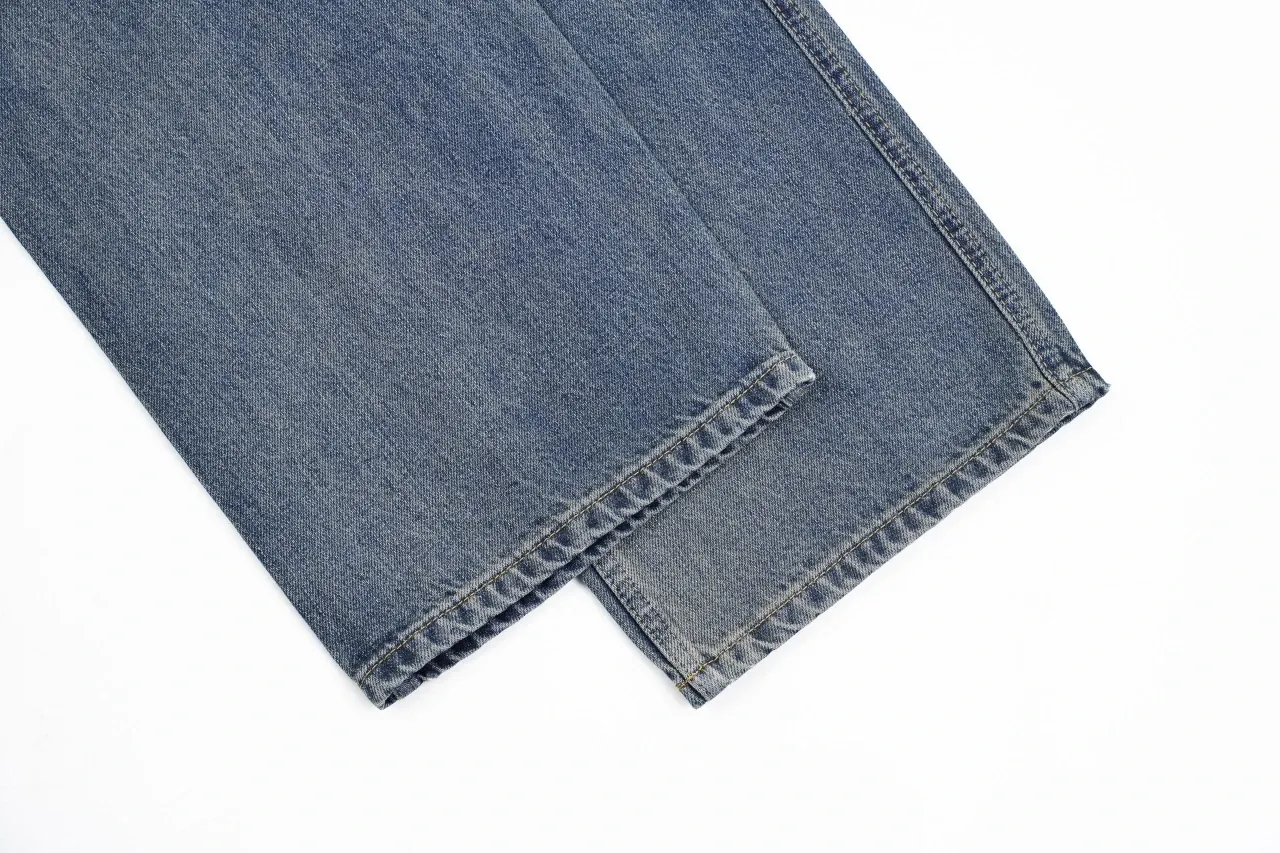 Louis Vuitton Blue Logo Patch High Waist Straight Jeans product photo from LabelPicks
