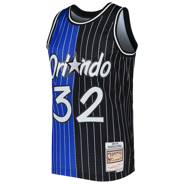 Shaquille O'Neal Orlando Magic Hardwood Classics 1994/95 Split Swingman Jersey - Blue/Black