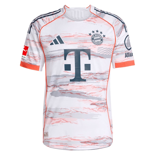 Bayern Munich adidas 2025/26 Away Authentic Custom Jersey - White