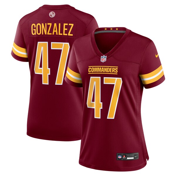 Zane Gonzalez Washington Commanders Nike Women's  Game Jersey -  Burgundy