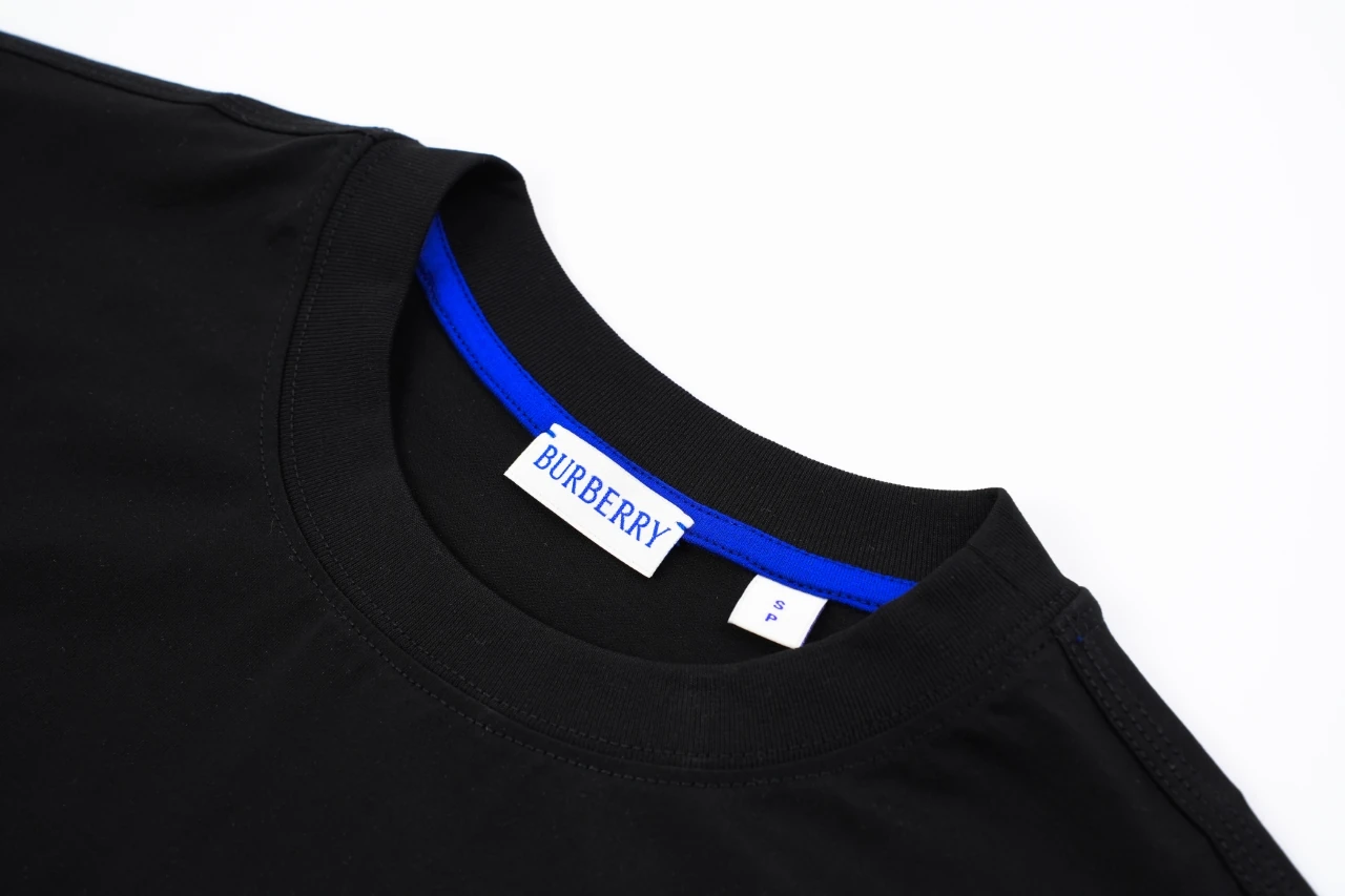 Burberry Black Blue Equestrian Knight Embroidered T-Shirt product photo from LabelPicks