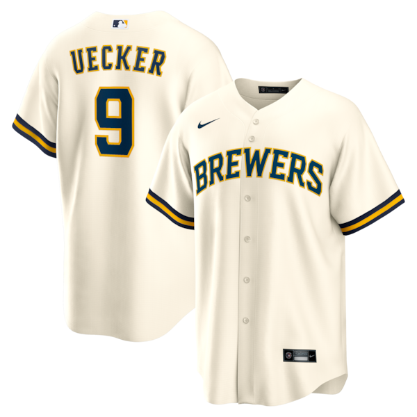 Bob Uecker Milwaukee Brewers Nike Home Retired Player Replica Jersey - Cream