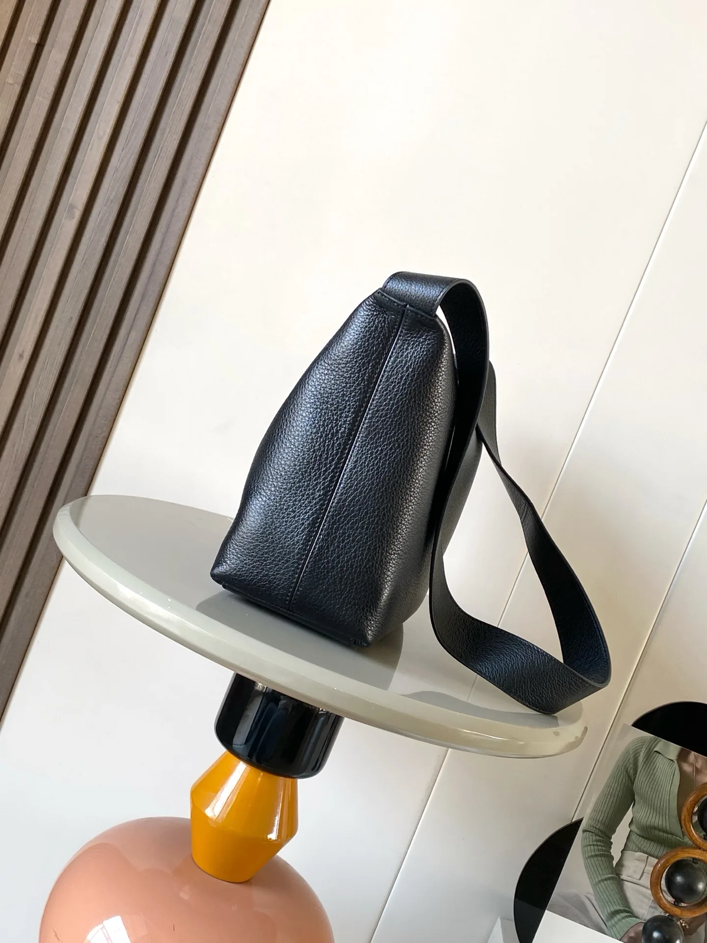 Loewe Black Grained Leather Hobo Bag product photo from LabelPicks