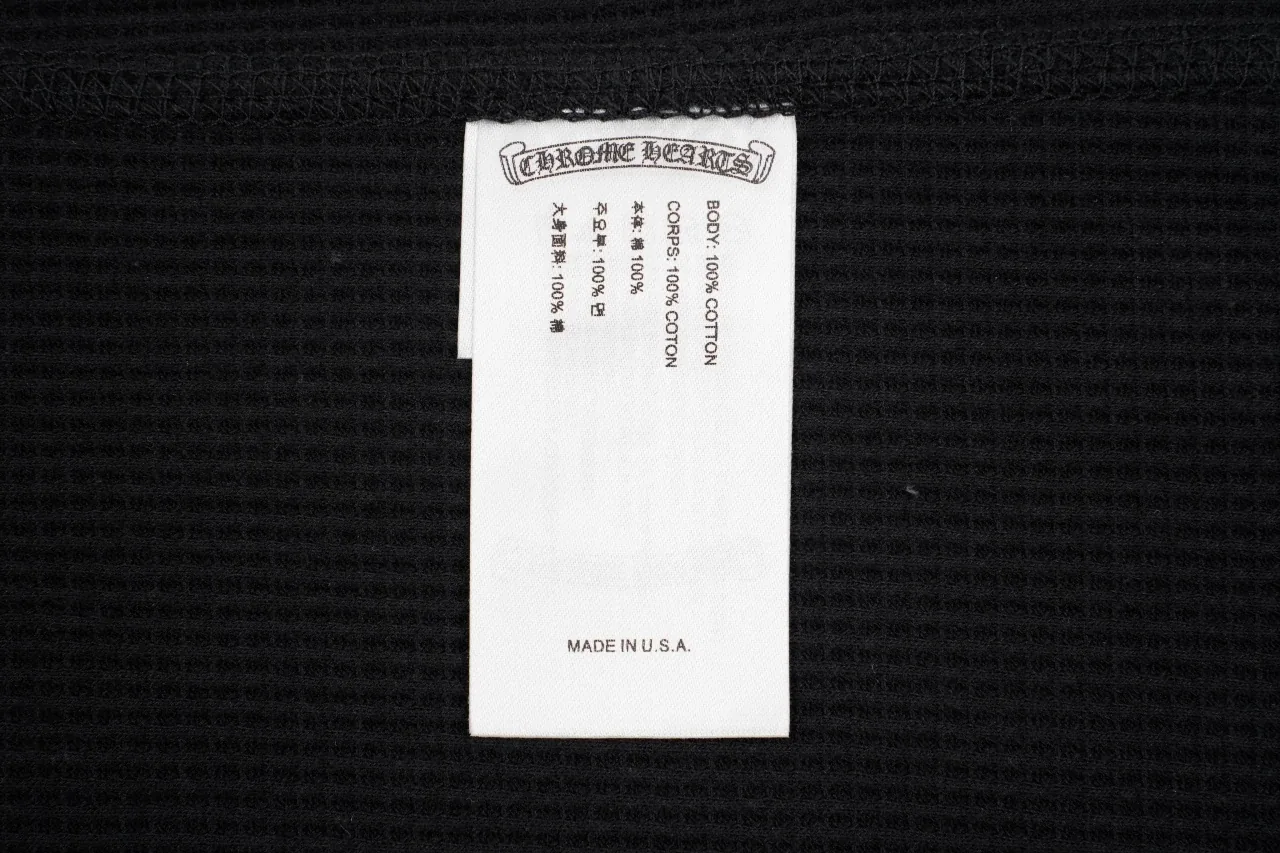 Chrome Hearts Black Pink Sanskrit Waffle Long Sleeve T-Shirt product photo from LabelPicks