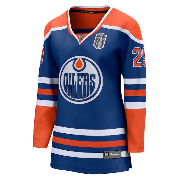 Leon Draisaitl Edmonton Oilers  Women's 2025 Stanley Cup Final Home Breakaway Jersey - Royal