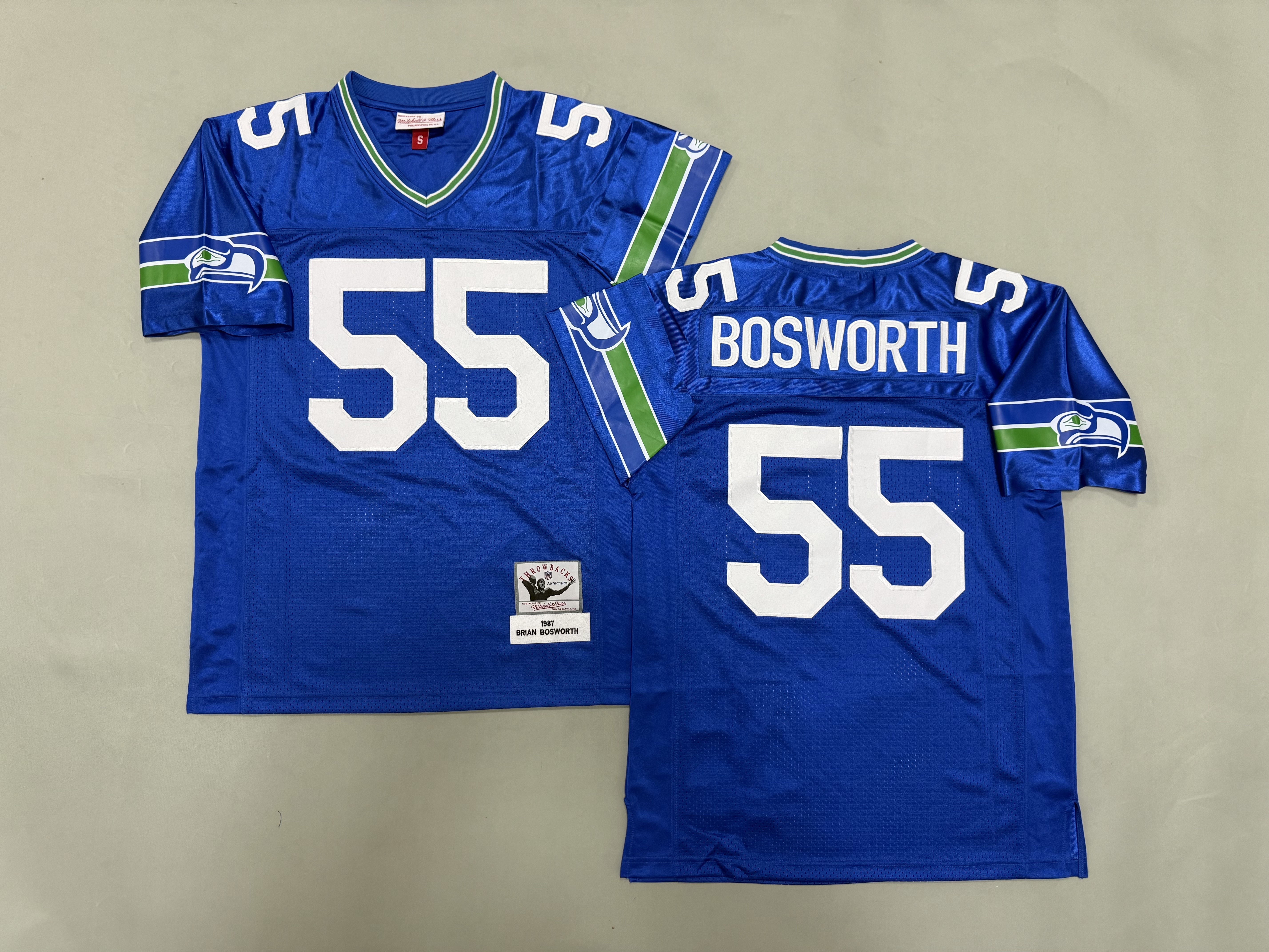 Brian Bosworth Seattle Seahawks Authentic Throwback Retired Player Jersey