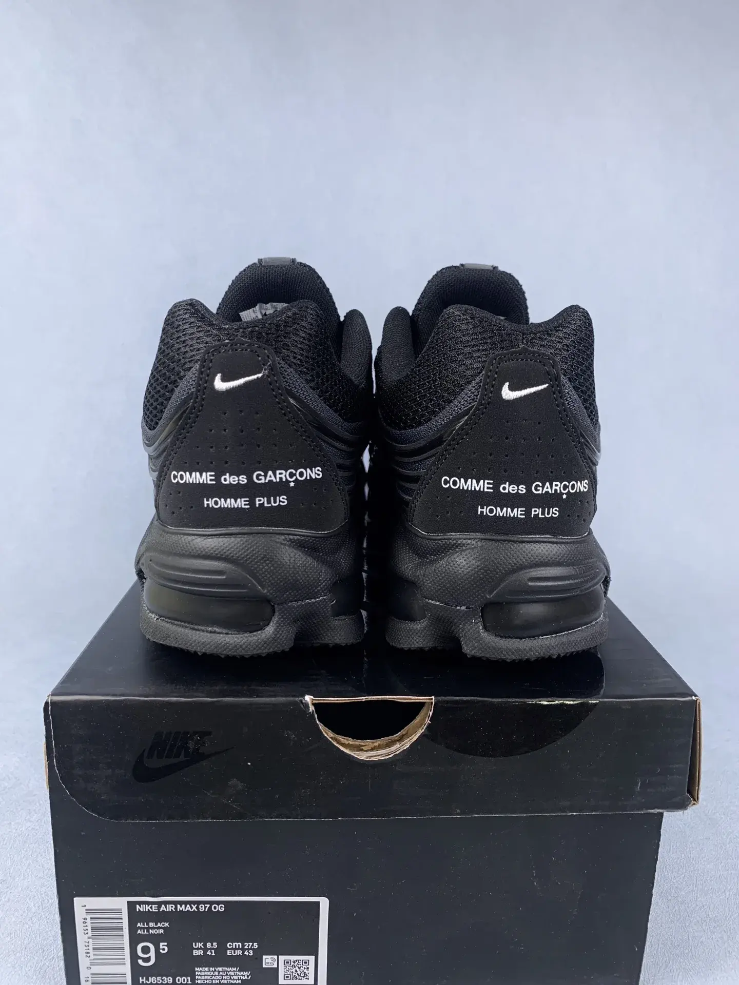 Comme des Garçons Homme Plus x Nike Air Max TL 2.5 “Black” - Black/Black/White product photo from LabelPicks