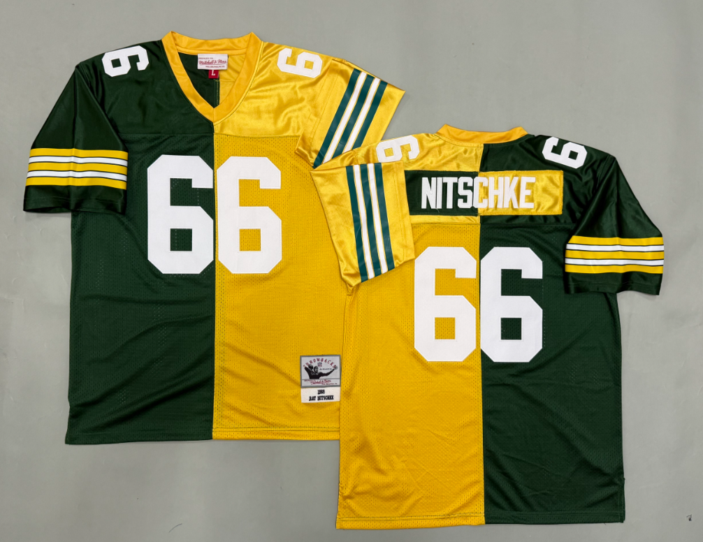 Ray Nitschke Green Bay Packers Authentic Split Throwback Retired Player Jersey