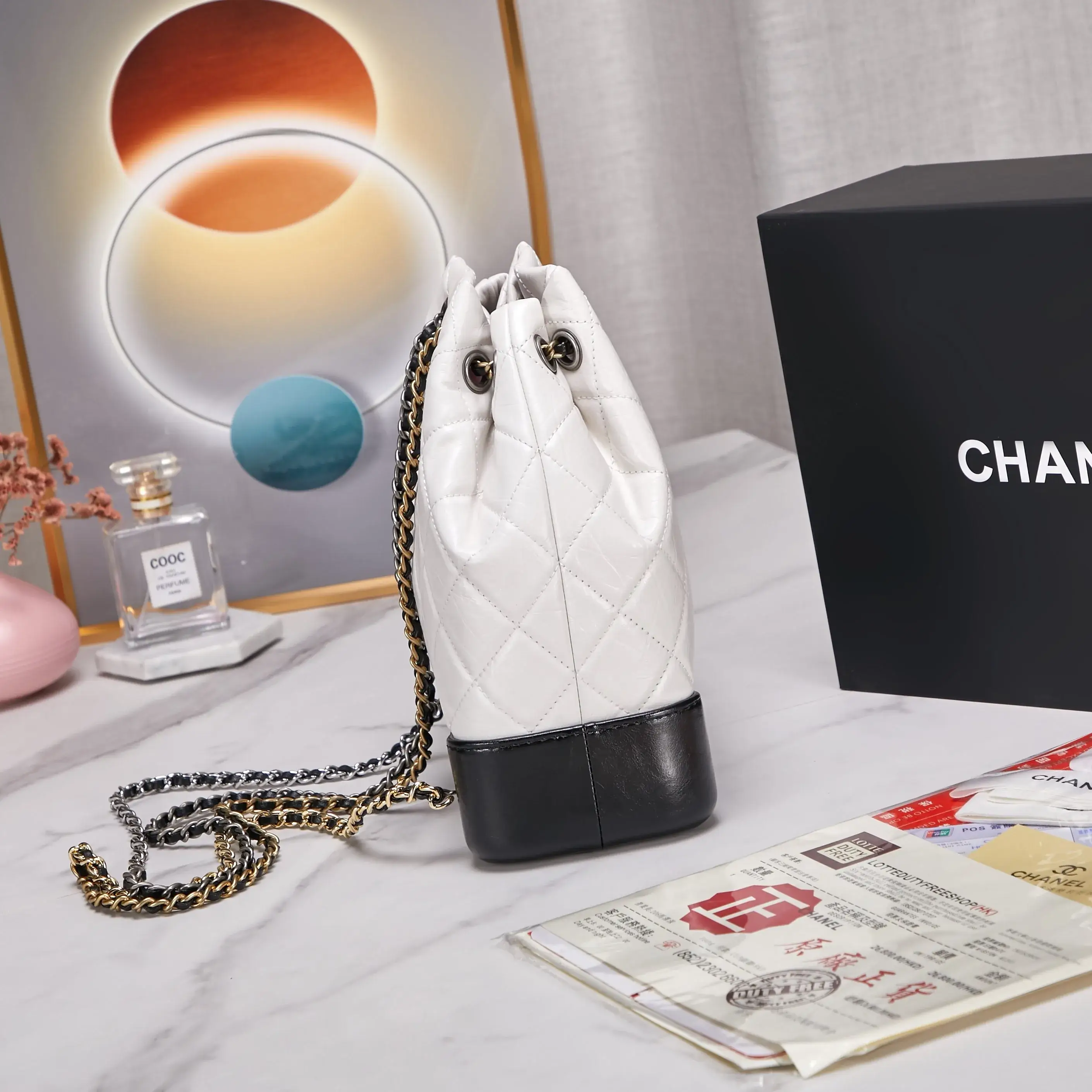 Chanel Gabrielle White Calfskin Backpack product photo from LabelPicks