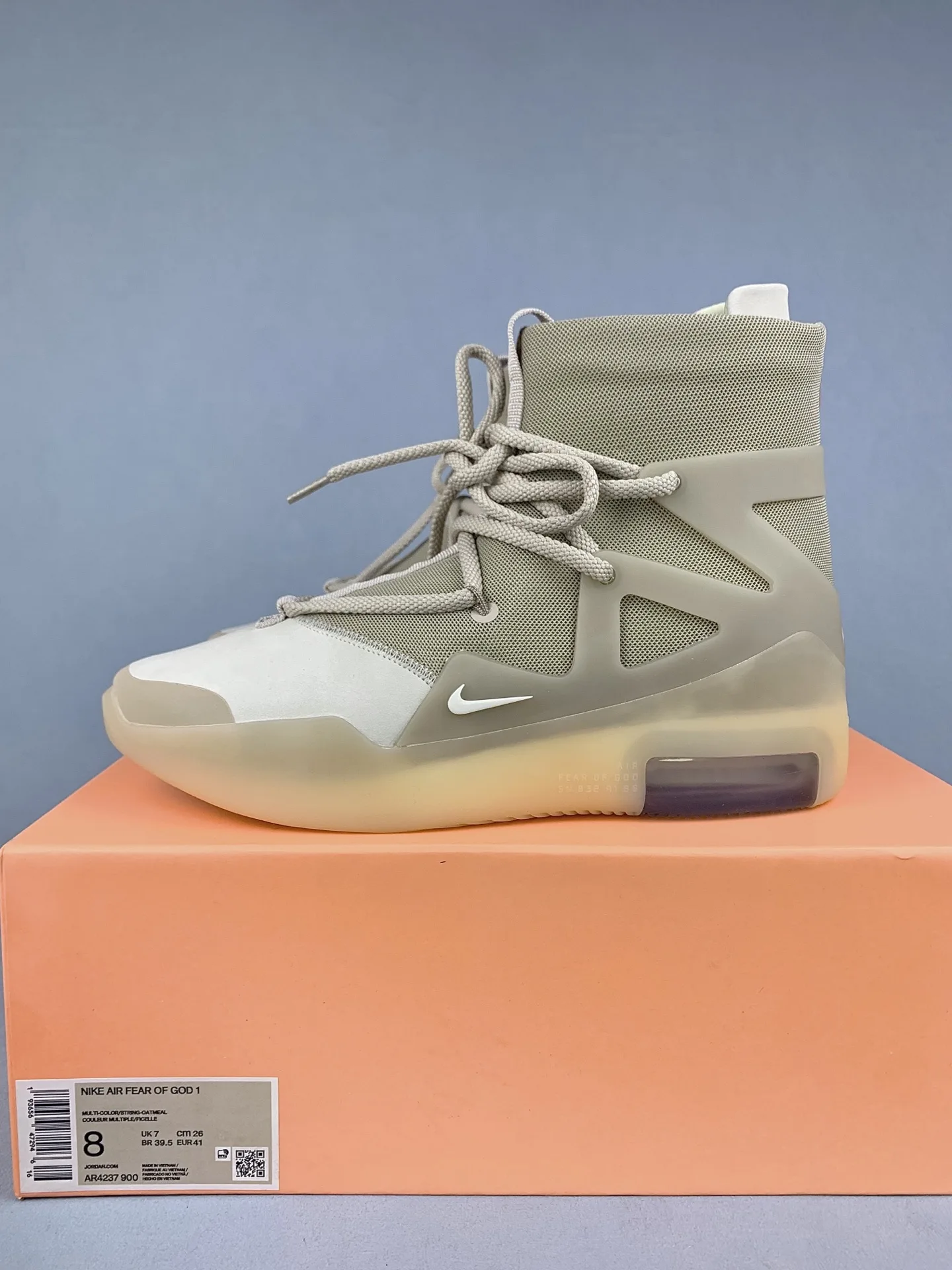 Nike Air Fear of God 1 “Oatmeal” - Multi-Color/String/Oatmeal/Pale Ivory product photo from LabelPicks