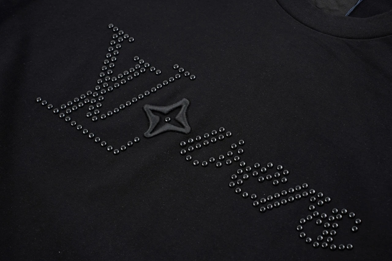Louis Vuitton Black Stud Embroidered T-Shirt product photo from LabelPicks