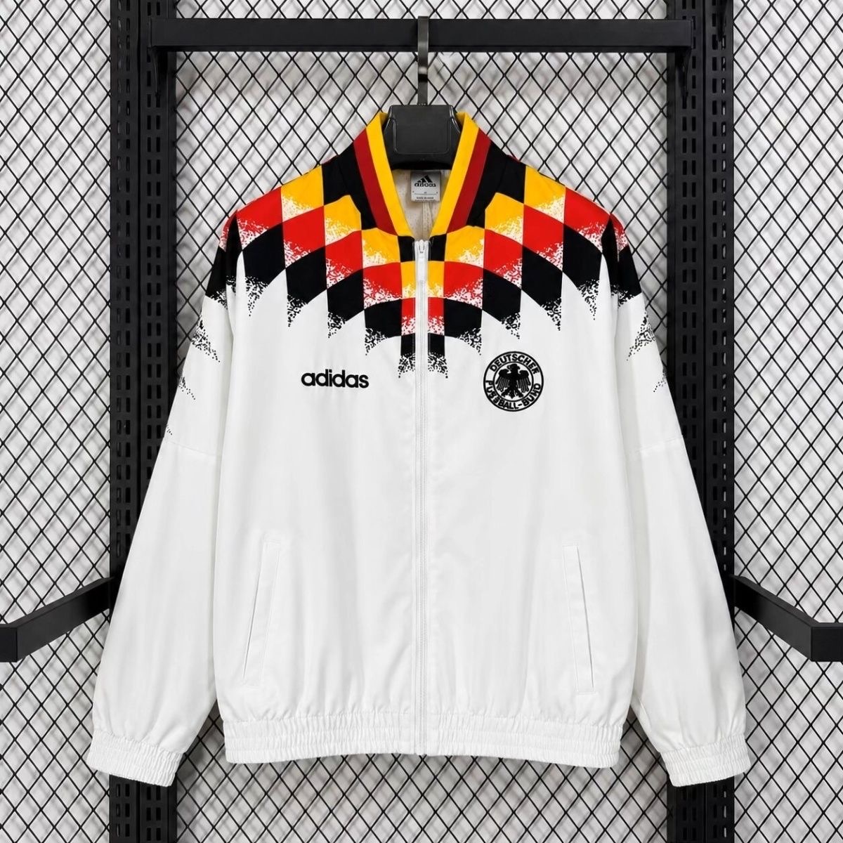 26/27 Season Germany White Windbreaker-Style Long-Sleeve Training Jersey