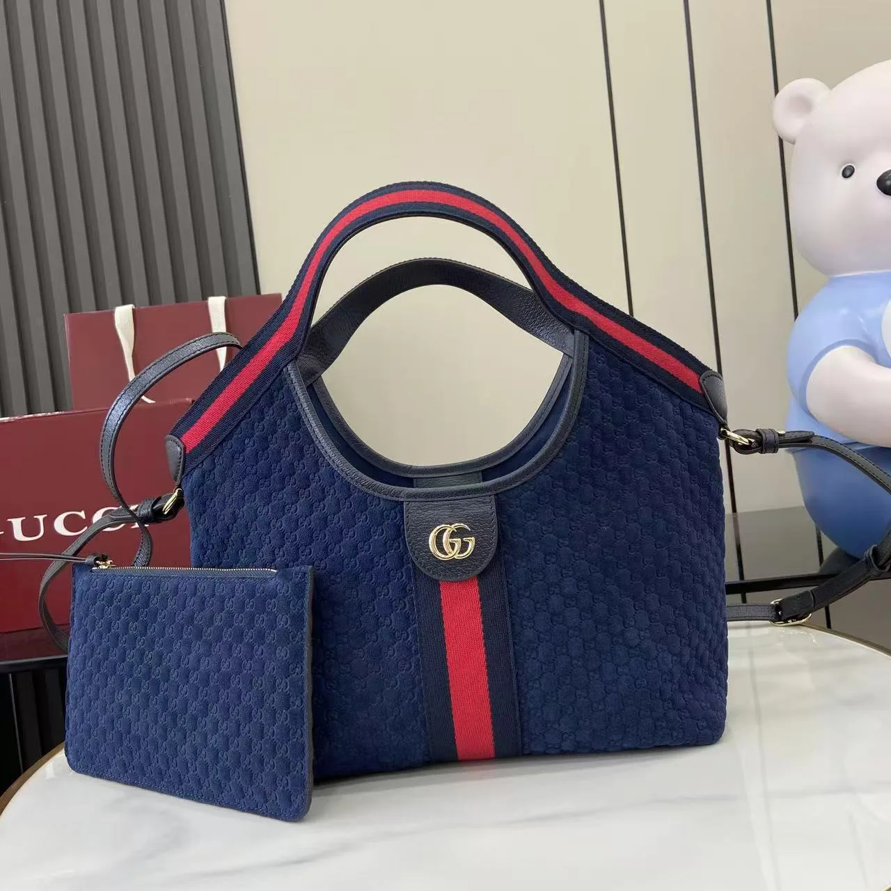 Gucci Blue GG Supreme Canvas Tote Bag product photo from LabelPicks