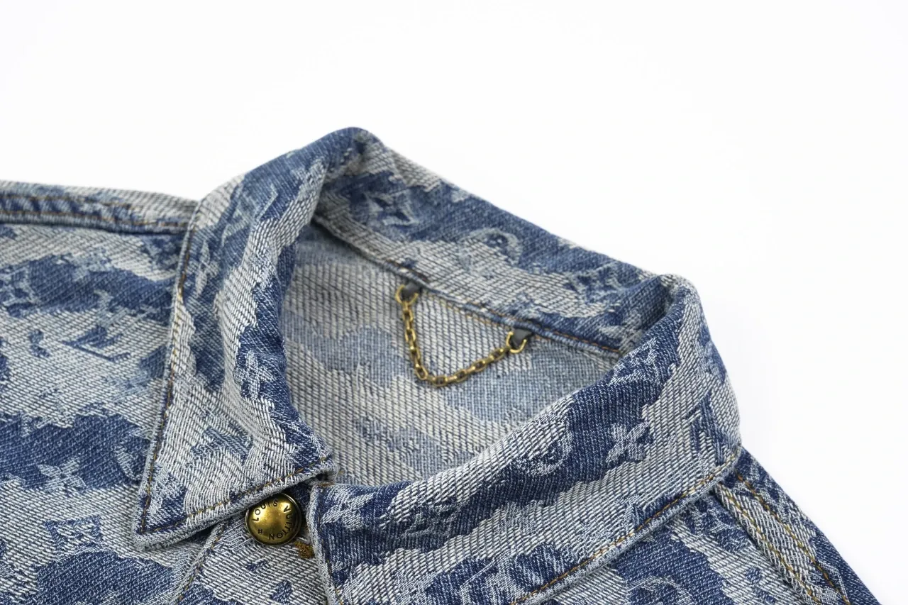 Louis Vuitton Blue Grey Camouflage Denim Jacket product photo from LabelPicks