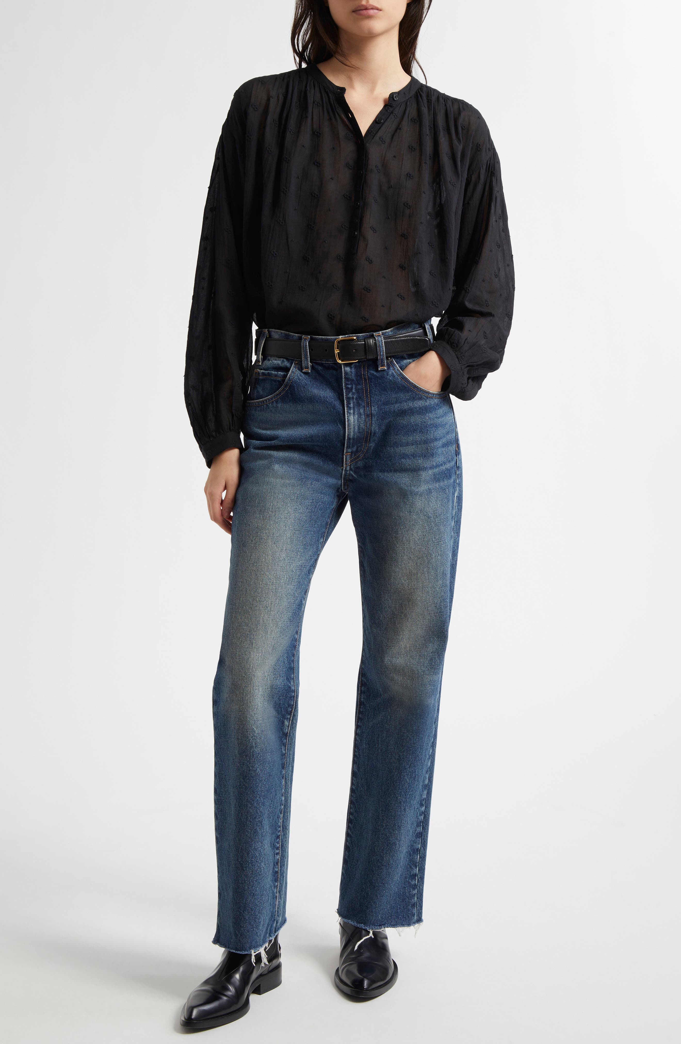 Nili Lotan Neville Embroidered Shirt