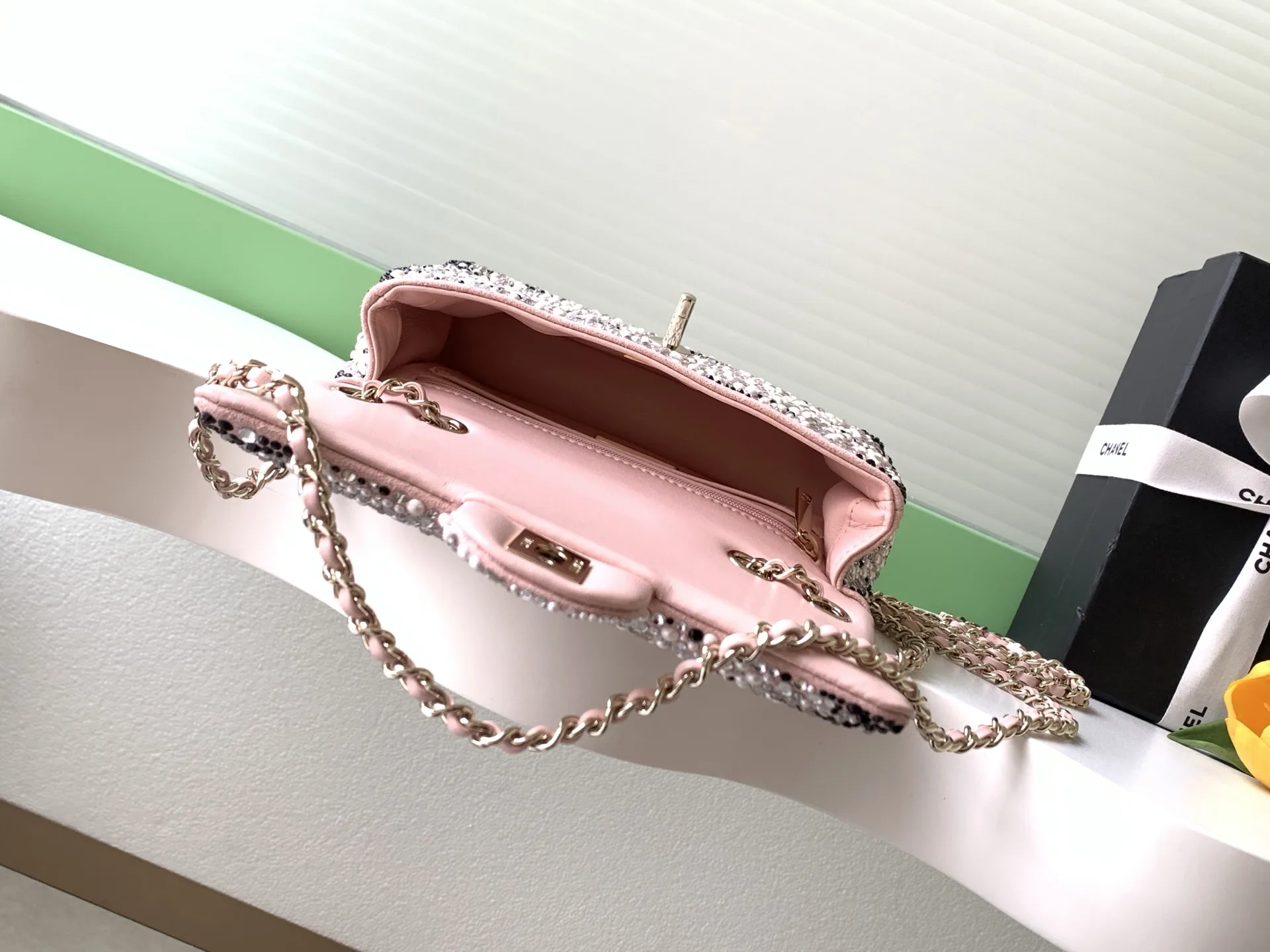 Chanel Grey Crystal Evening Bag product photo from LabelPicks
