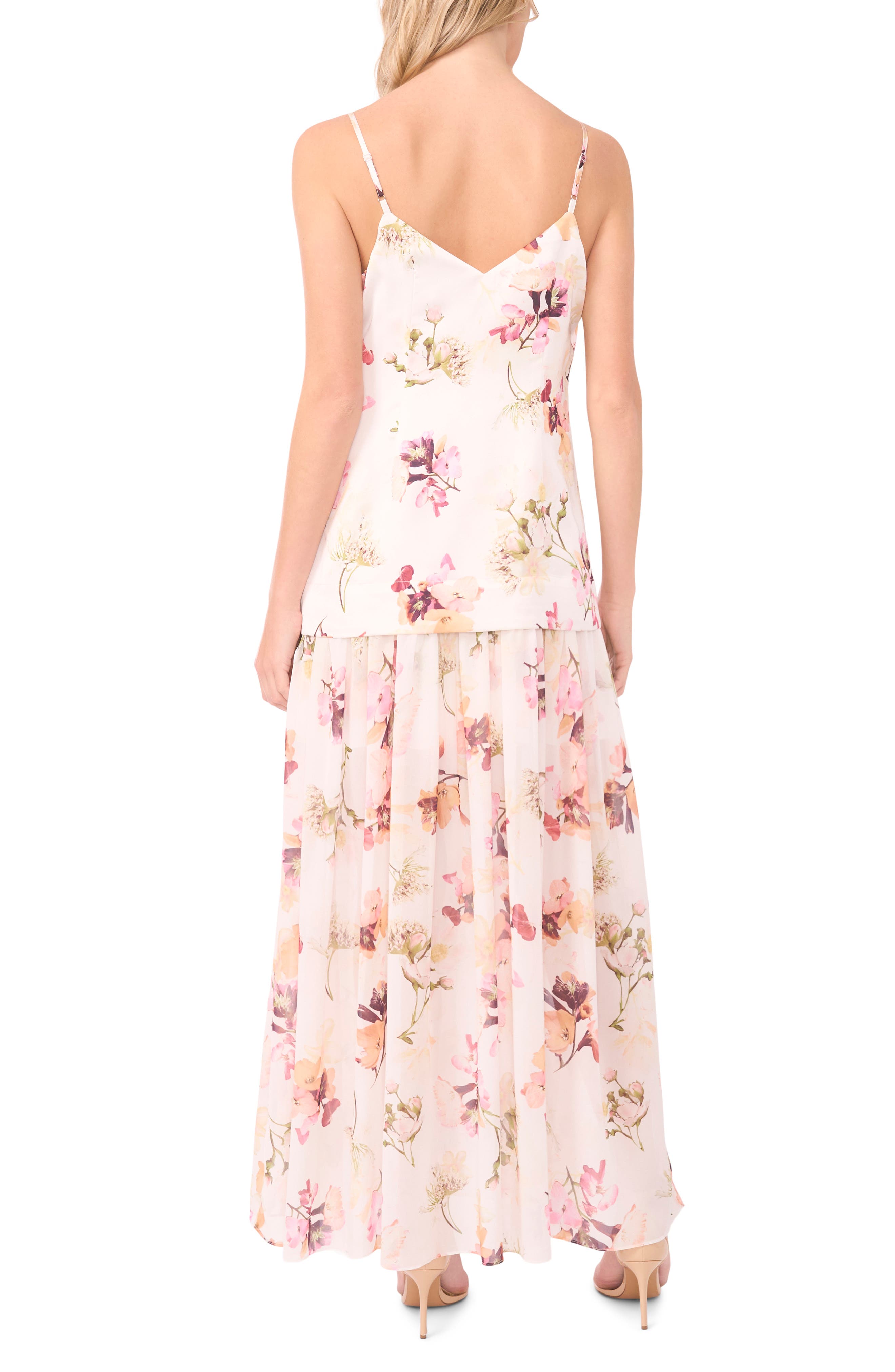 1.STATE V-Neck Floral Slip Dress
