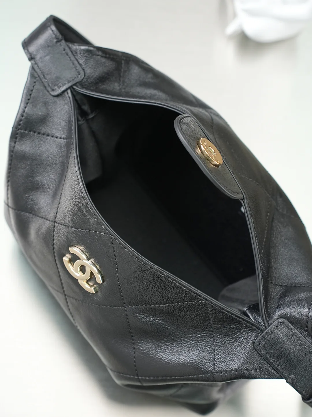 Chanel Gabrielle Black Quilted Leather Hobo Bag product photo from LabelPicks