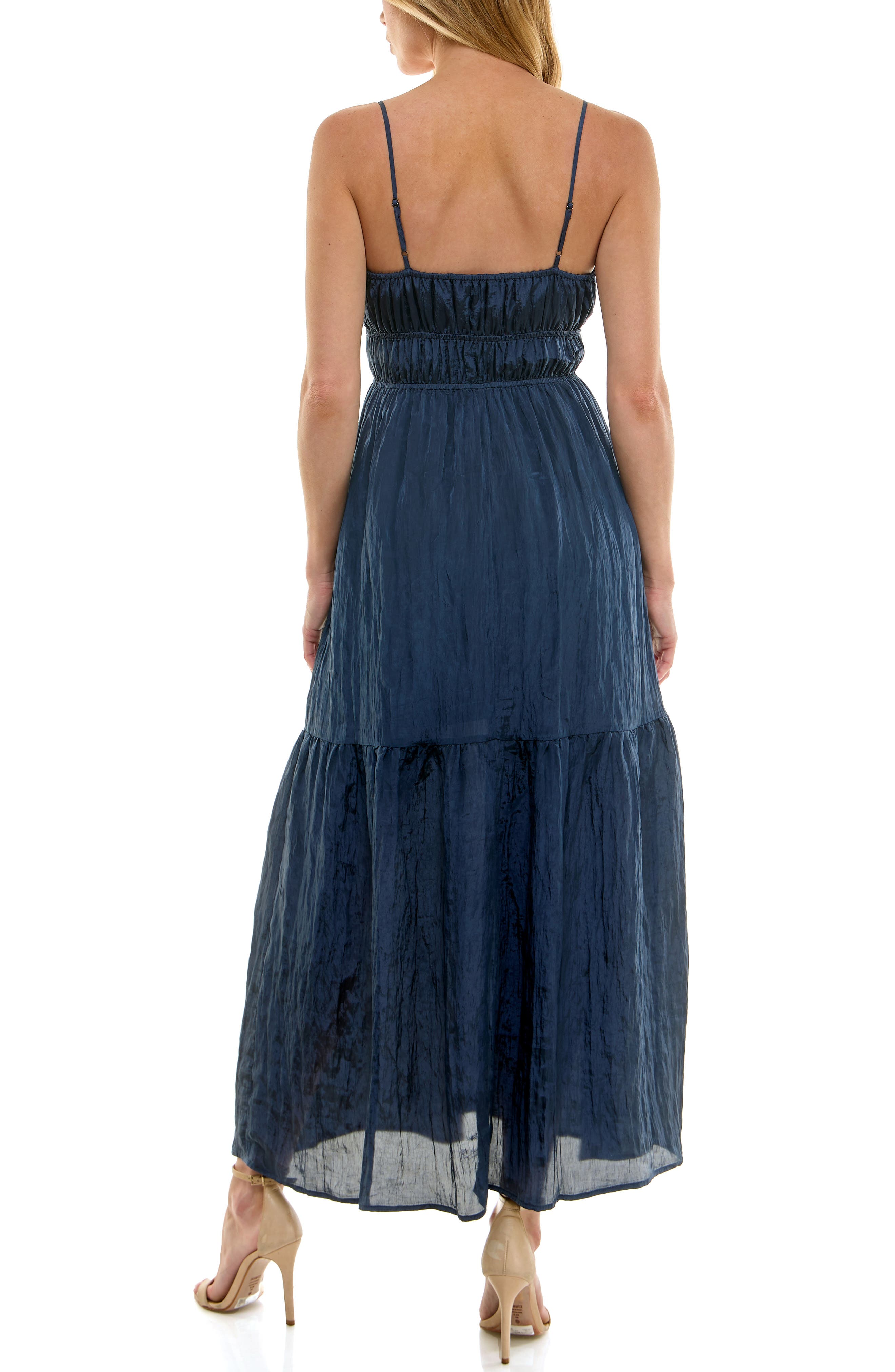 Socialite Cami Empire Waist Tiered Maxi Dress