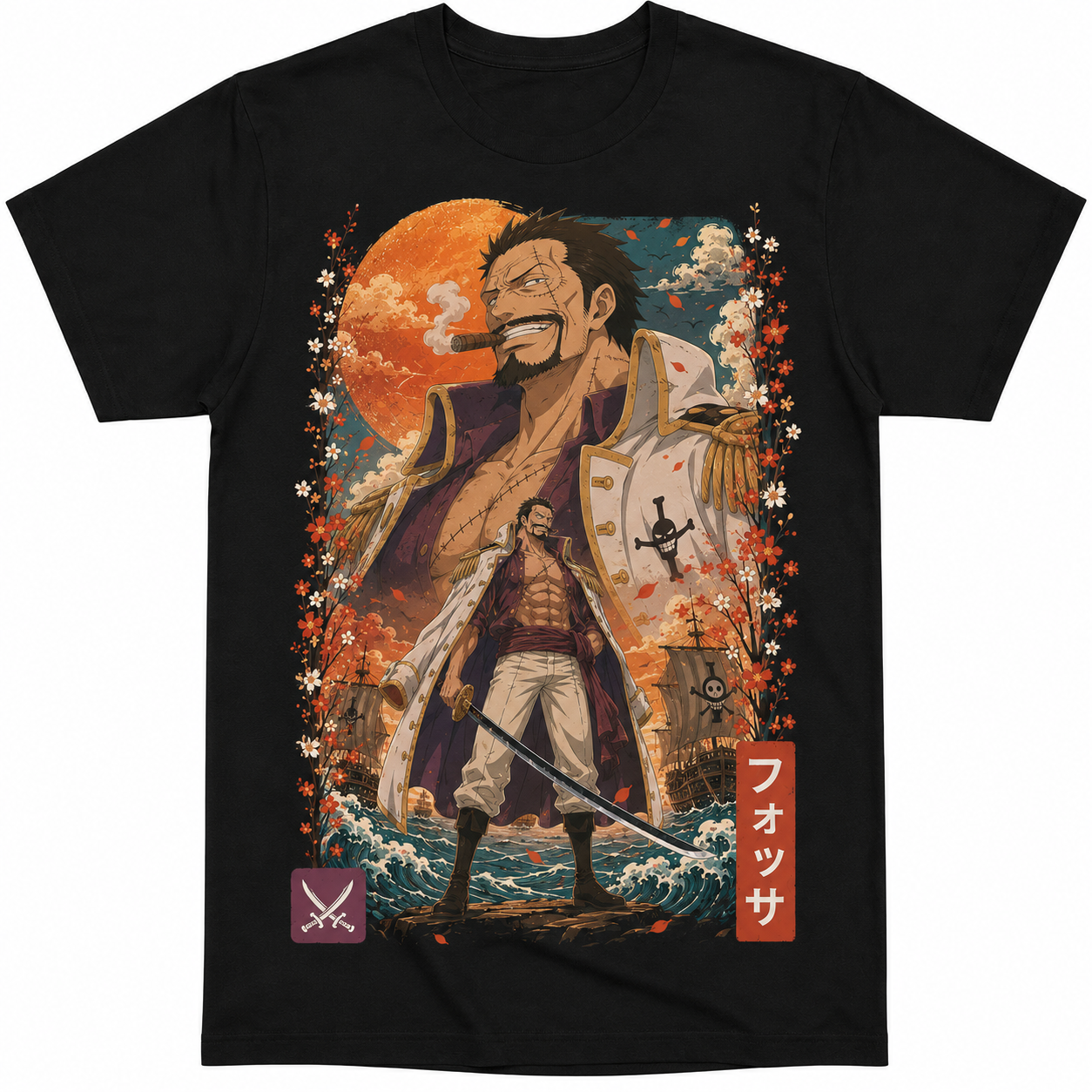 Remera Anime Fossa One Piece Manga Corta