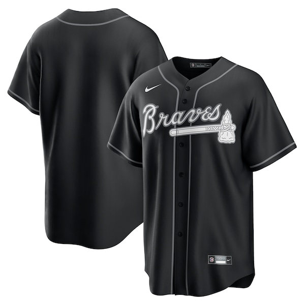 Atlanta Braves Nike Lights Out Replica Jersey - Black
