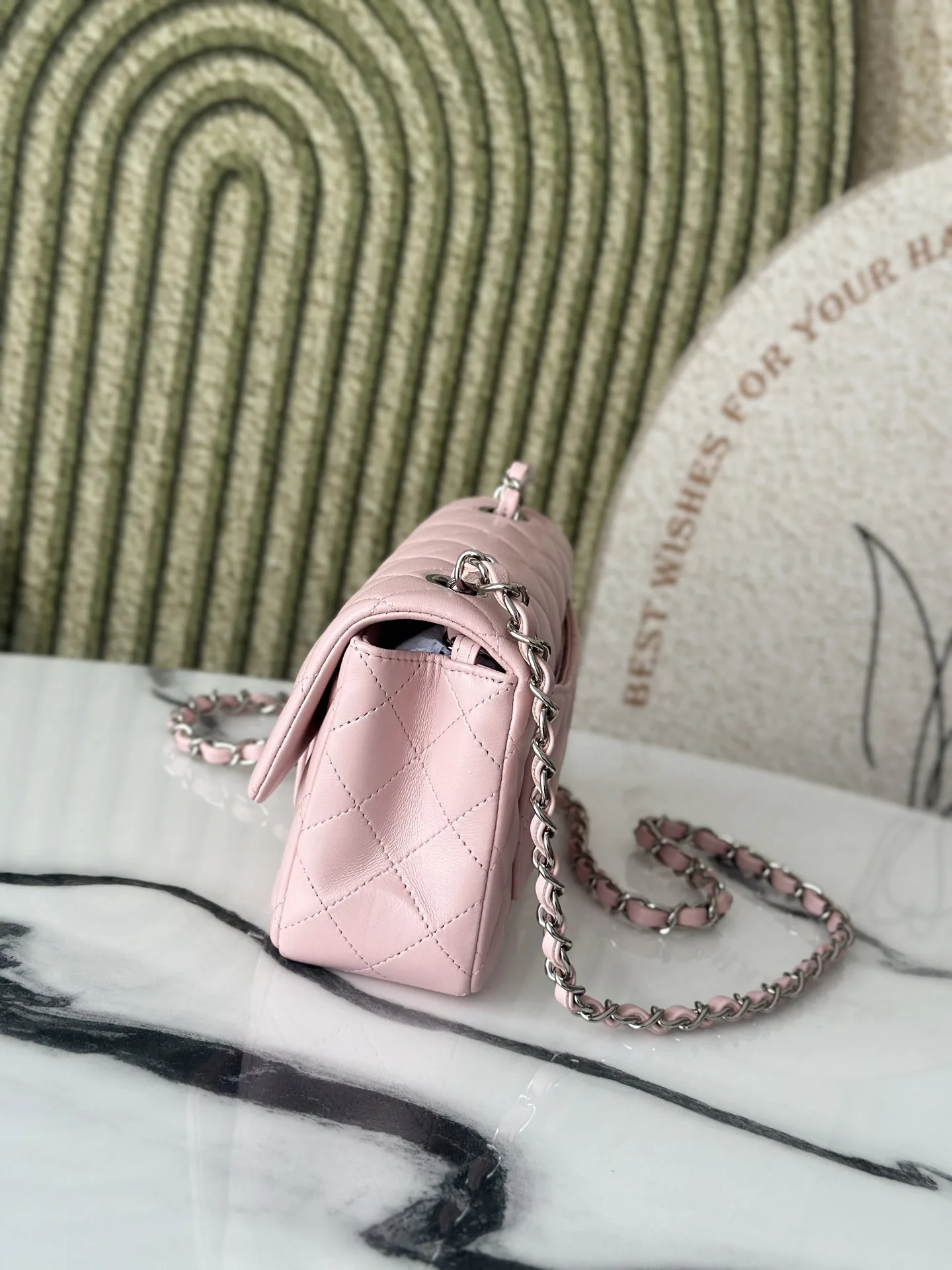 Chanel Pink Classic Flap Lambskin Shoulder Bag product photo from LabelPicks