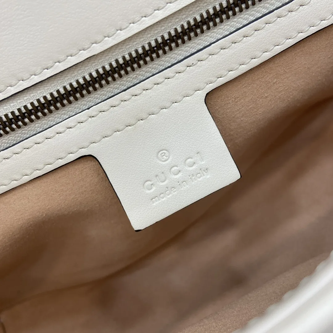 Gucci Marmont White GG Supreme Canvas Shoulder Bag product photo from LabelPicks