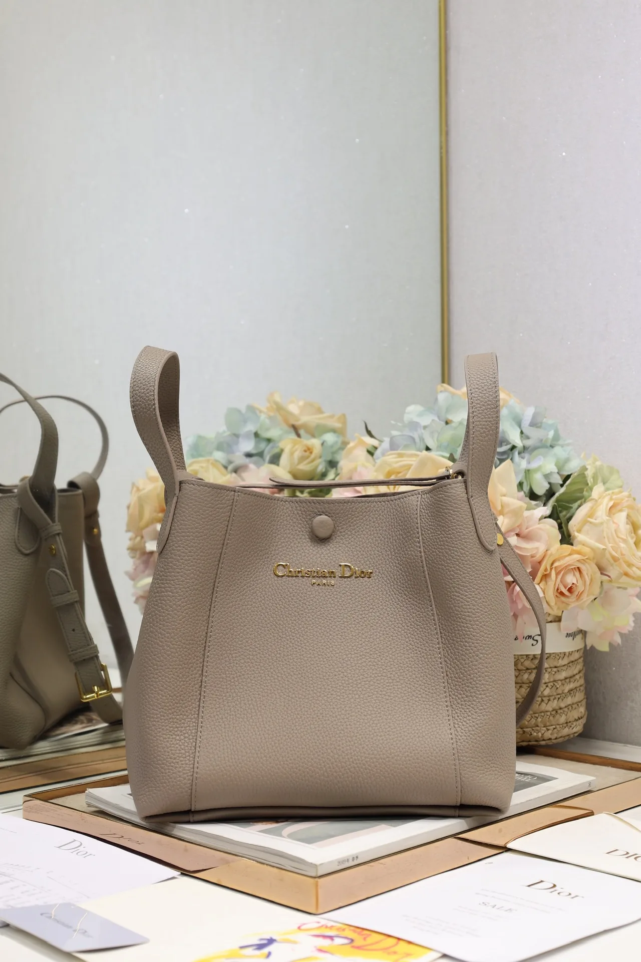 Dior Grained Leather Bucket Bag product photo from LabelPicks