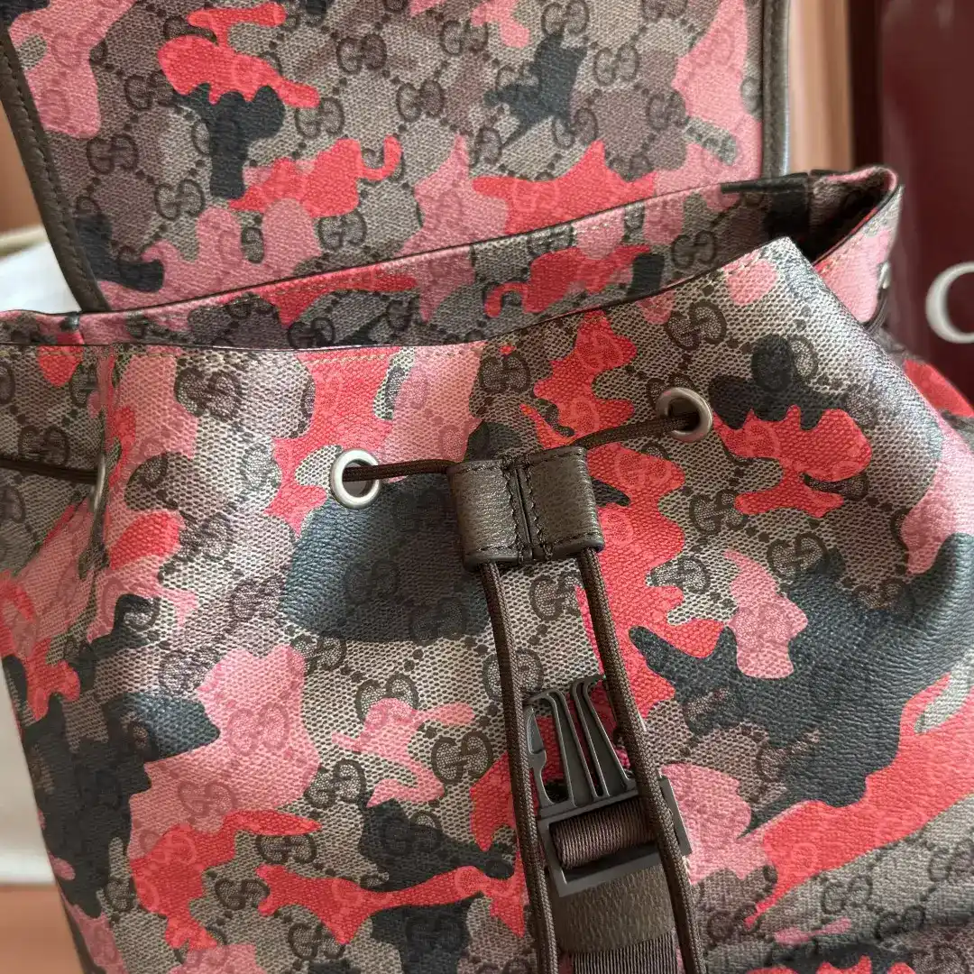 Gucci Pink GG Supreme Canvas Backpack product photo from LabelPicks