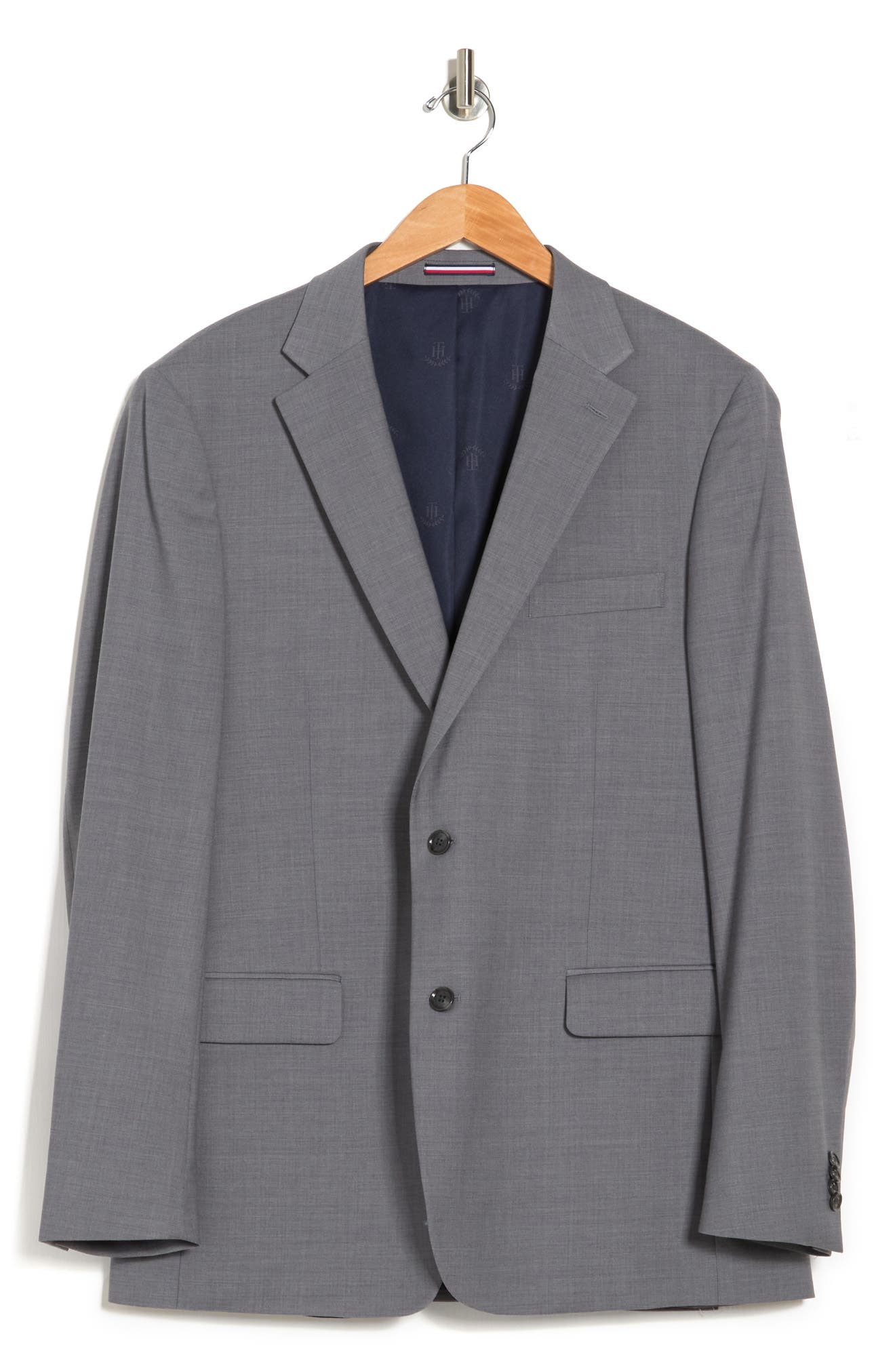 Tommy Hilfiger Tommy Sharkskin Two Button Notch Lapel Wool Blend Suit Separates Jacket