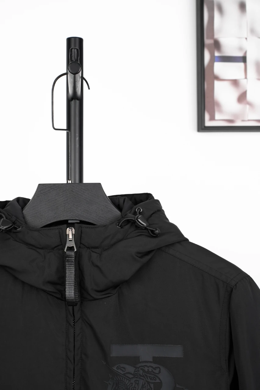 Burberry Black Equestrian Knight Print Hooded Jacket product photo from LabelPicks
