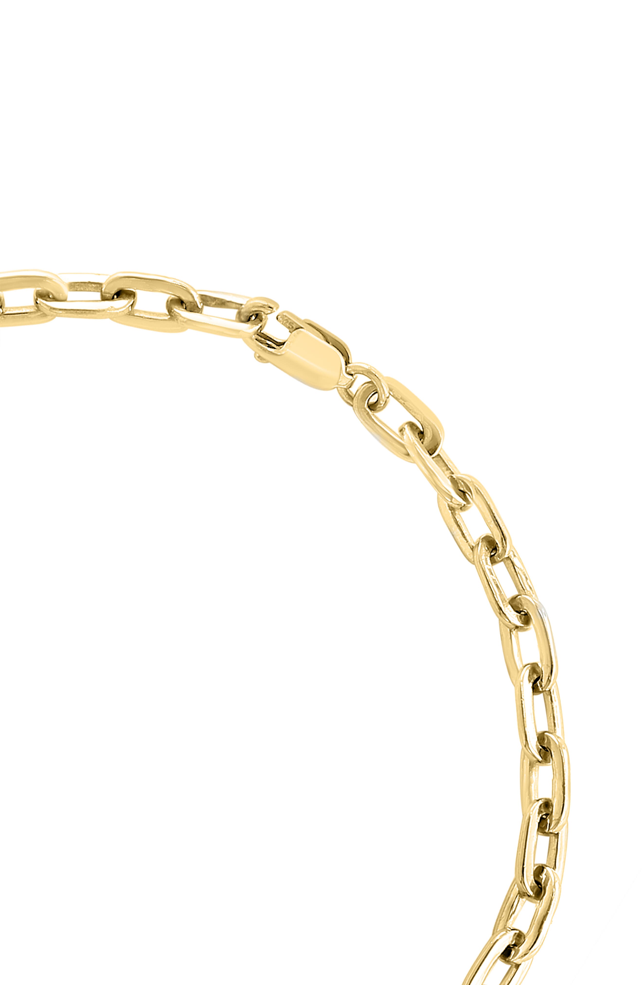 EFFY 14K Gold Plated Sterling Silver Pavé Diamond Clover Bracelet